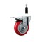 Service Caster 4'' Red Poly Swivel 7/8'' Expanding Stem Caster Total Lock Brake SCC-EXTTL20S414-PPUB-RED-78 - alternate 1